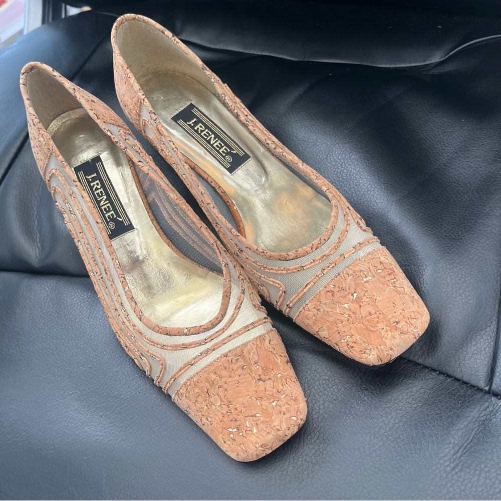 J.Renee Cork & Mesh Low heel shoes - Picture 7 of 7